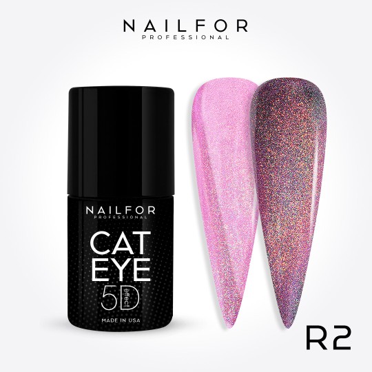 Semi-permanent nail polish color: Cat eye 5d Rainbow - R2 Nailfor €11.99