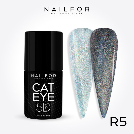 Semi-permanent nail polish color: Cat eye 5d Rainbow - R5 Nailfor €11.99