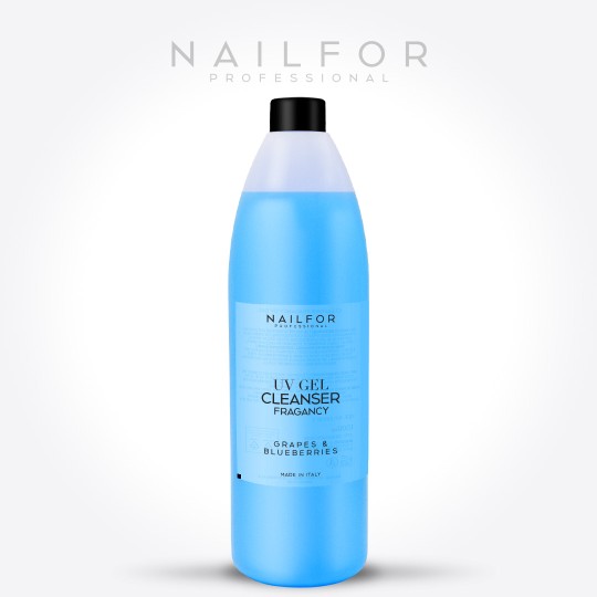Vernis à ongles semi-permanent couleur : Cleanser Parfum dégraissant 1000 ml RAISIN et MYRTILLE Nailfor pour 9,99 €
