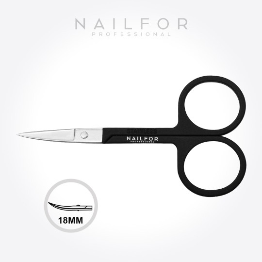 Professional scissors for nails with CURVED blades