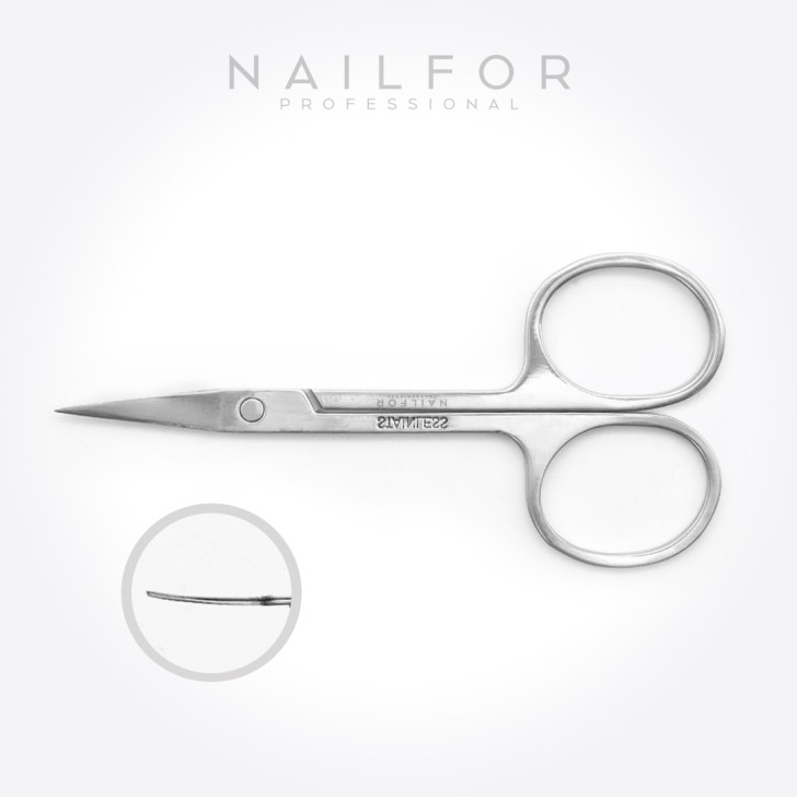 Forbici Professionali per Unghie con Lame curve Stainless con logo