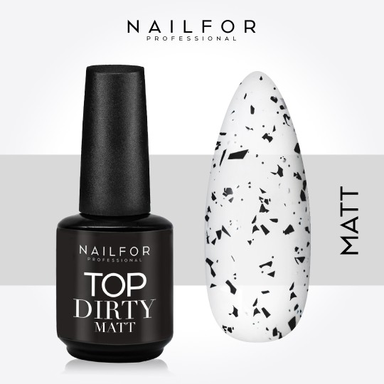 Top Dirty BLACK Matt matt reconstruction nail Gel without dispersion - 15ml Nailfor €12.60