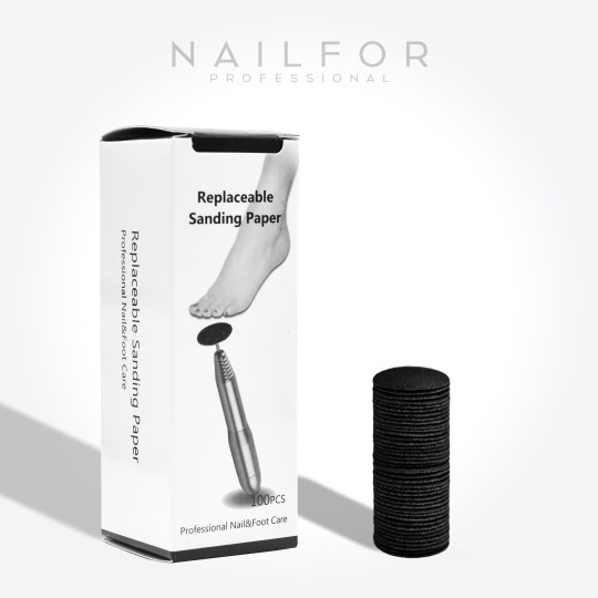 50x DISCHI ABRASIVI GRANDI PER RIMUOVI CALLI PEDICURE 42mm