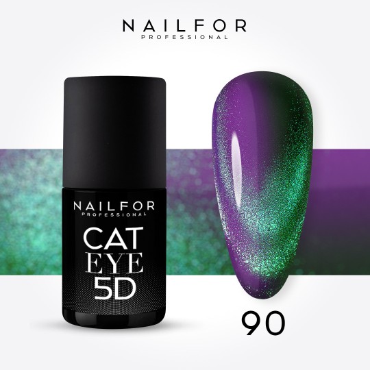 Semi-permanent nail polish color: Cat eye 5d - 90 Nailfor €11.99