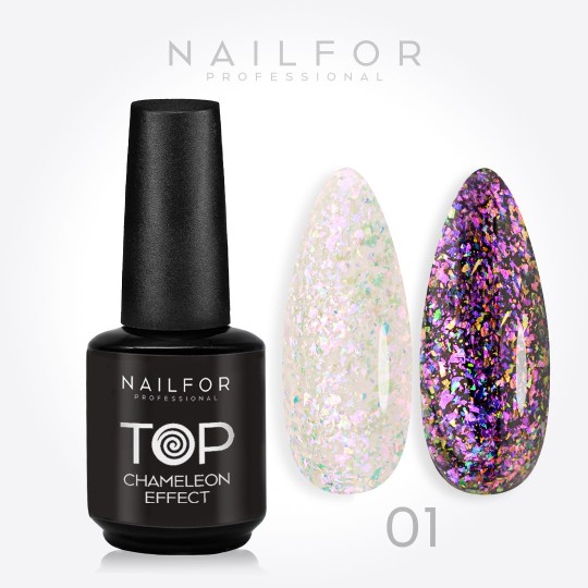 Reconstrucción de uñas Gel Effect Chameleon Top - 01 Nailfor 13,99 €