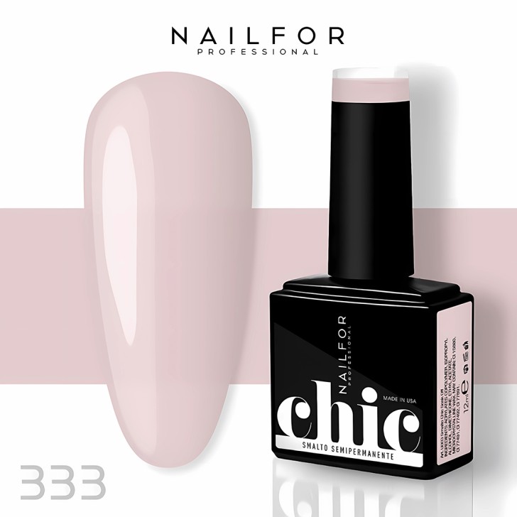 Semipermanente smalto colore per unghie: CHIC SMALTO SEMIPERMANENTE - 333 Lattiginoso semicoprente Nailfor 7,99 €