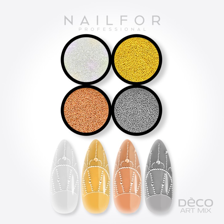 Decoración nail art , reconstrucción de uñas, Deco art mix - Bolitas Mix Nailfor 6,99 €