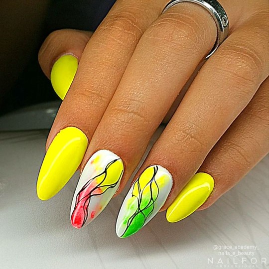 nail art decoration nail reconstruction Powder Fluo - GREEN Nailfor €2.99 2