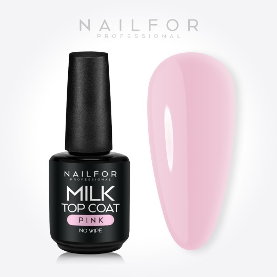 Esmalte de uñas Gel Reconstructor Top COAT Milk Pink - Rosa Leche 15 ml Nailfor 13,99 €