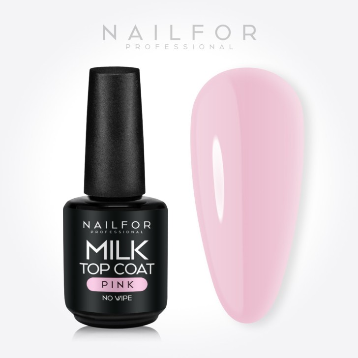Gel per unghie ricostruzione TOP COAT MILK PINK - Rosa Lattiginoso 15ML Nailfor 13,99 €