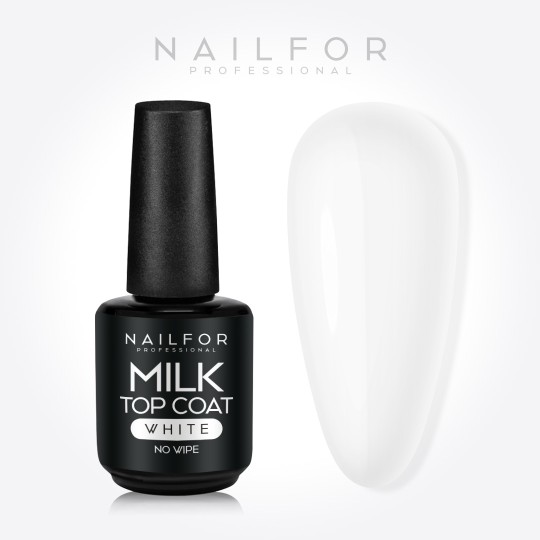 Esmalte de uñas Gel Reconstructor Top COAT Milk White - Blanco Lechoso 15 ml Nailfor 13,99 €