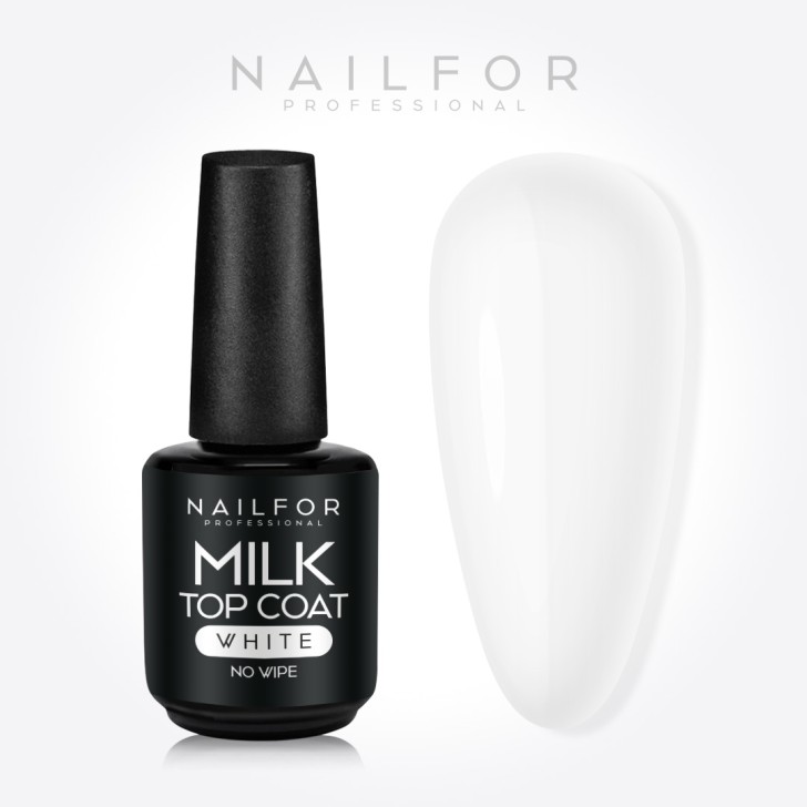 Nail Gel Reconstruction Top COAT Milk White - Milky White 15ML Nailfor €13.99
