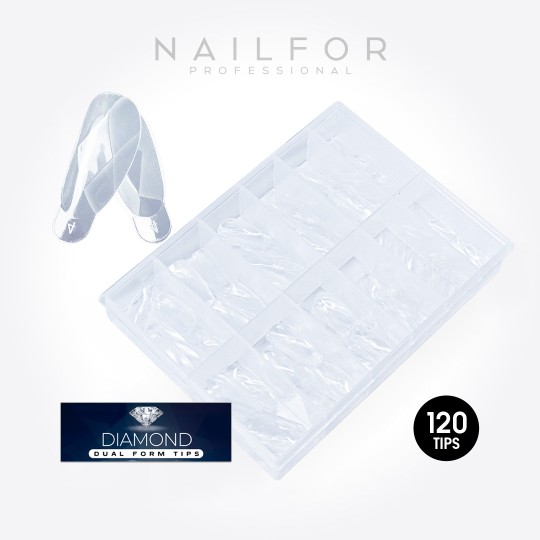 Accessoires pour ongles, nails nail art haute qualité Diamond AcrylGel Dual Tips ( Dual System FORMS) – 120PCS Nailfor 7,99 € Na