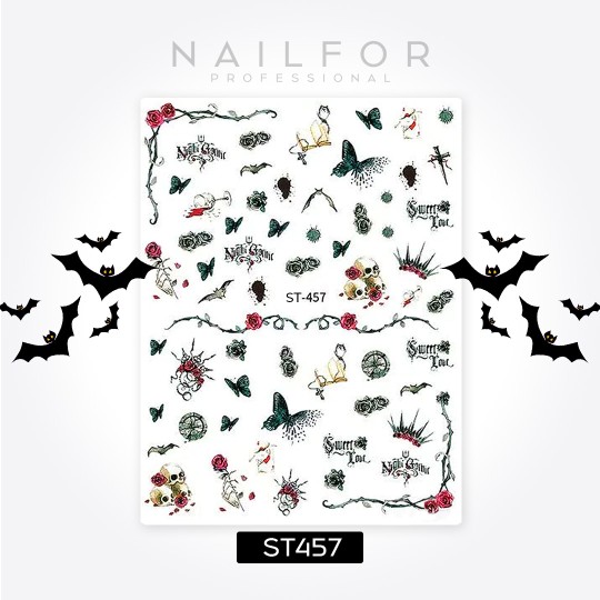 nail art decoration nail reconstruction Stickers ADHESIVES HALLOWEEN - ST457 Nailfor €1.99
