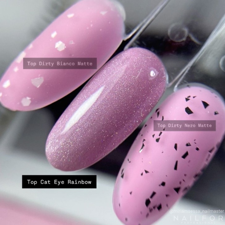 Top Dirty WHITE Matt matt nail reconstruction Gel without dispersion - 15ml Nailfor €12.60