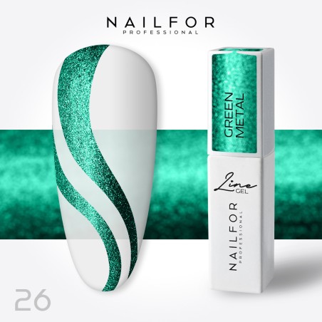 Line Gel Color - Green Metal 26