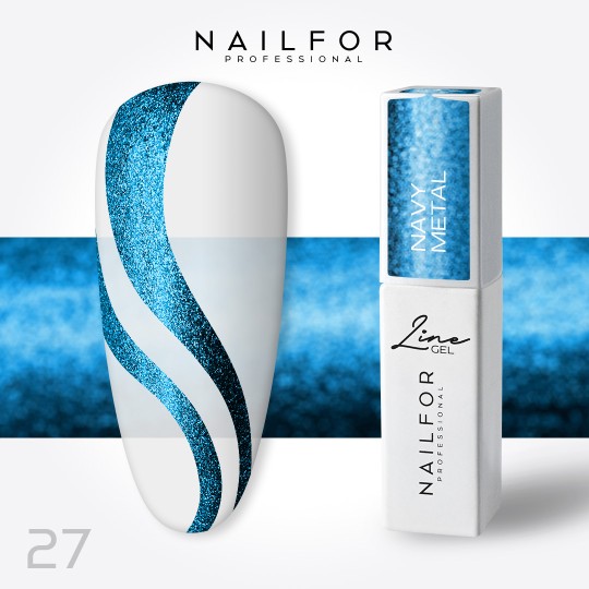 Line Gel Color - Navy Metal 27