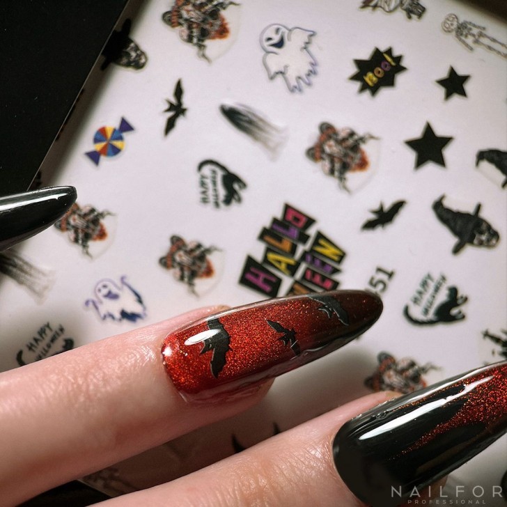 nail art decoration nail reconstruction Stickers ADHESIVES HALLOWEEN - ST451 Nailfor €1.99