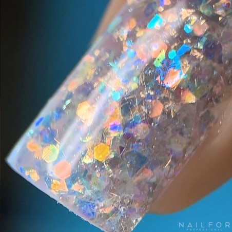 Gel de Uñas Reconstrucción AcrylGel Glitter Holo Sky 30ML Nailfor 10,99€