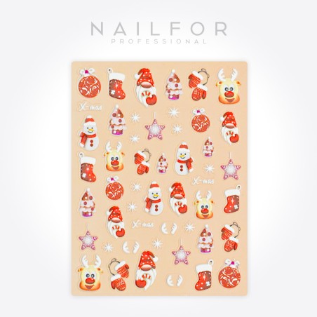 Decoración nail art , reconstrucción de uñas, Stickers NAVIDEÑAS - ST720 Nailfor 1,99 €