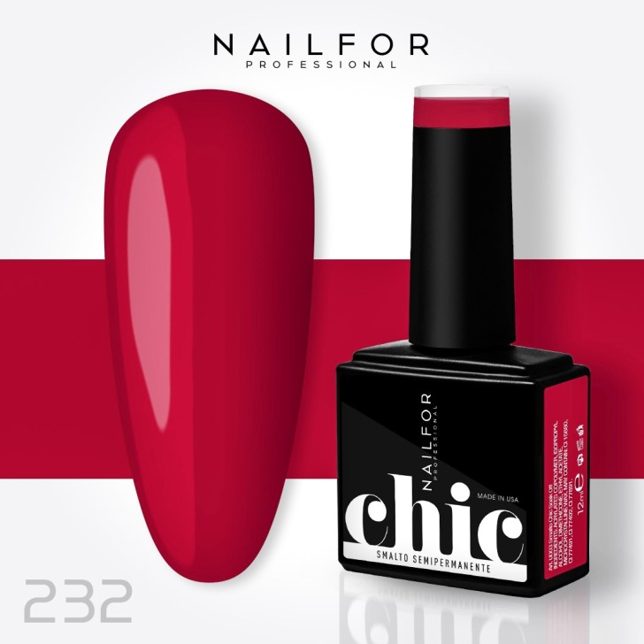 Semipermanente smalto colore per unghie: CHIC SMALTO SEMIPERMANENTE - 232 Nailfor 7,99 €