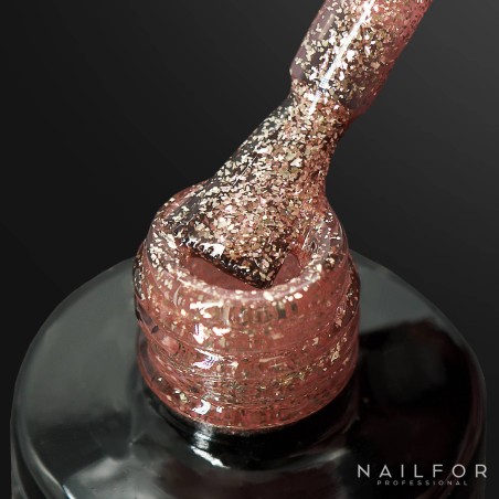 Semipermanente smalto colore per unghie: FANTASY Smalto Gel Semipermanente - 315 rose gold glitter Nailfor 6,99 €