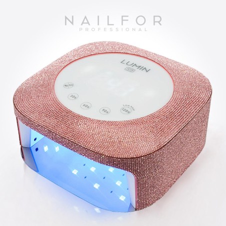 Appareil de reconstruction des ongles : Lampe Uv Led Lumin S9 Pink Strass 48 W avec Display , Timer et capteur automatique 49,99