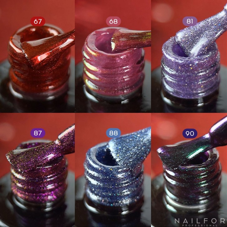 Semi-permanent nail polish color: Cat eye 5d - 87 Nailfor €11.99