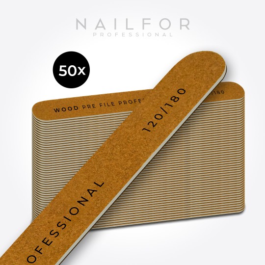 accesorios para uñas, nails nail art alta calidad 50x LIMA DE MADERA RECTA 120/180 Nailfor 17,99 € Nailfor