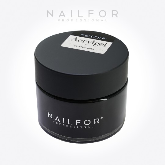 Gel de reconstruction pour ongles AcrylGel POT - Glitter Milk 50ML Nailfor 18,99 € 2