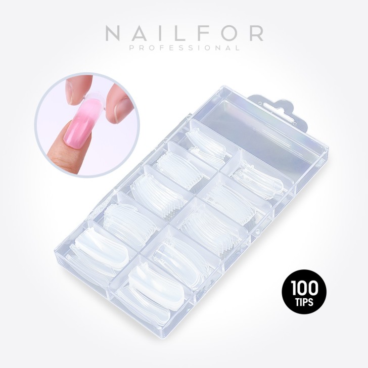 Gel per unghie ricostruzione TIP DUAL FORM PER ACRYLGEL - 100PZ Nailfor 4,99 €