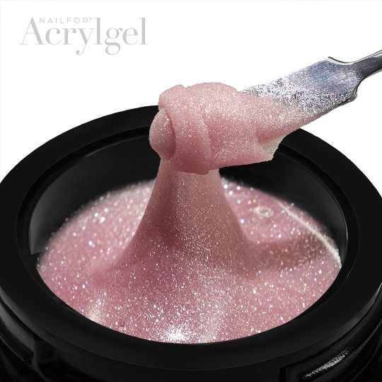Gel de reconstruction pour ongles AcrylGel POT - Glitter Pink 50ML Nailfor 18,99 €