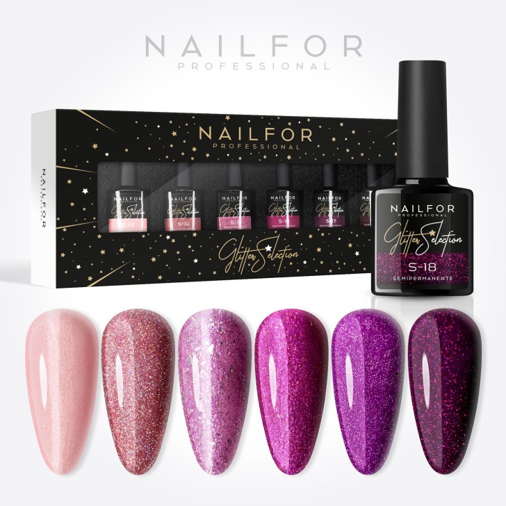 Kit semi-permanent - Selection Glitter 3