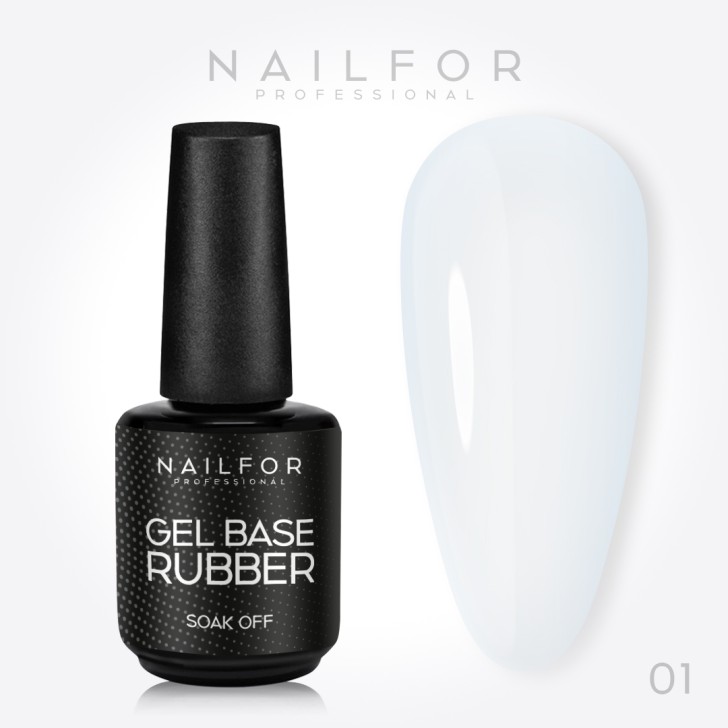 Esmalte de uñas semipermanente color: Fairy clear 01 - Base Rubber transparente. Nailfor Gel semipermanentes por 10,99 €.