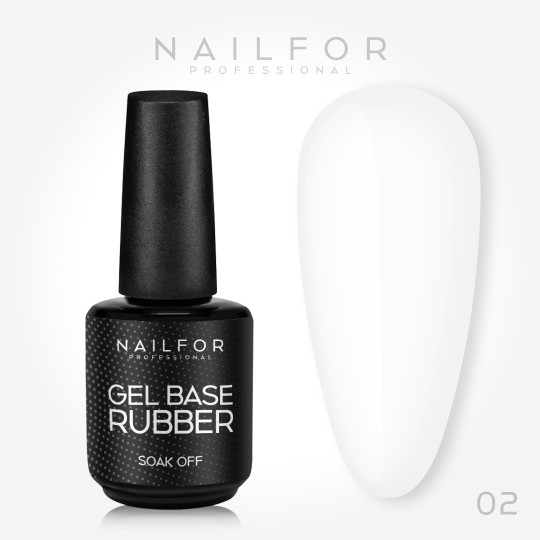 Semi-permanent nail polish color: White Milk 02 - Semi-permanent Base Rubber Nailfor Gel €10.99