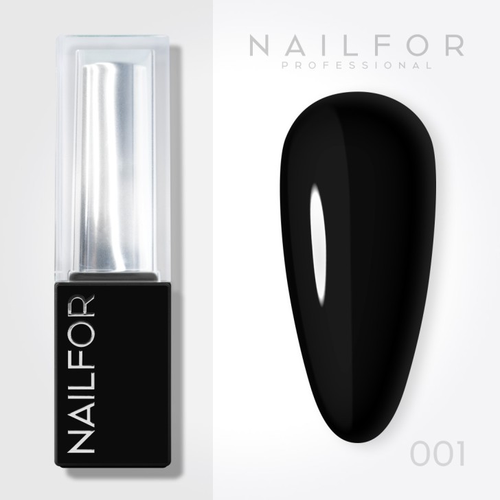 Aura SEMI-PERMANENT NAIL POLISH - 001 Midnight