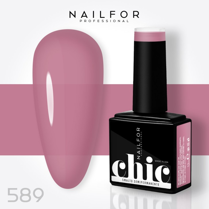 Semipermanente smalto colore per unghie: CHIC SMALTO SEMIPERMANENTE - 589 Nailfor 7,99 €