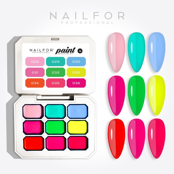 PAINT SOLID UV GEL KIT - 04 TROPICAL