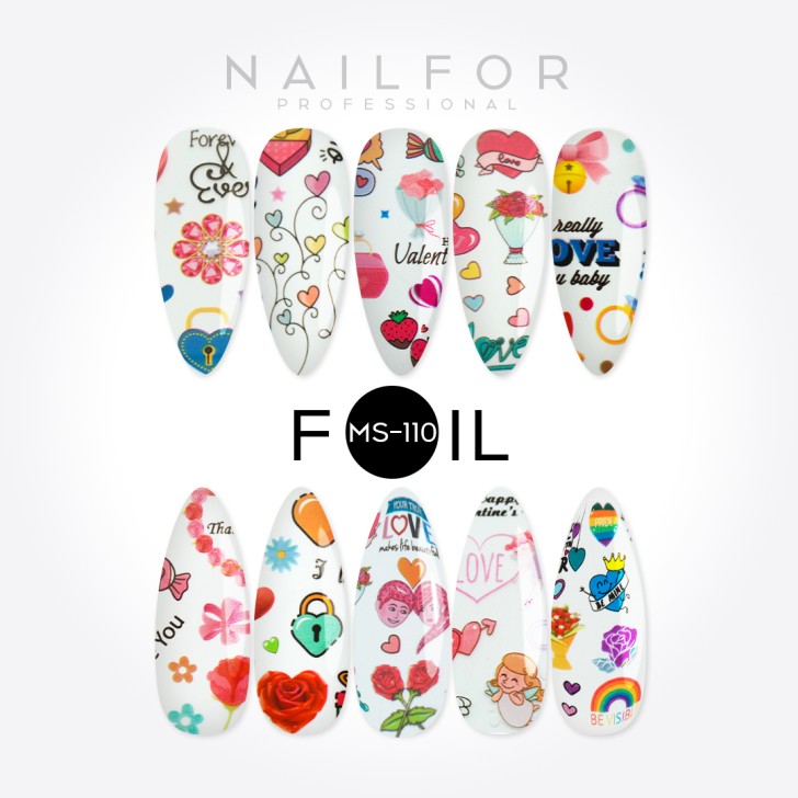 Decoración nail art , reconstrucción de uñas, Foil Transfer MS110 Nailfor 8,99 €