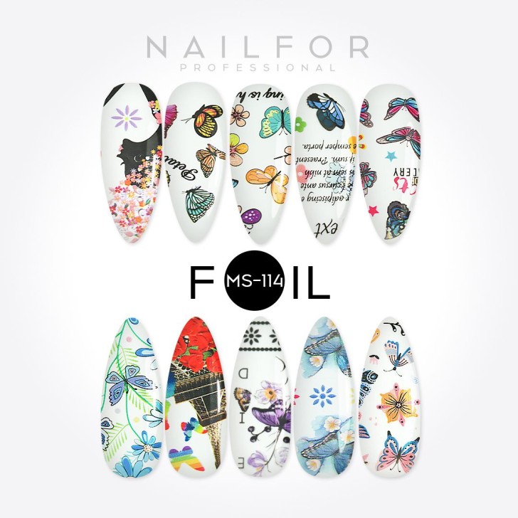 decorazione nail art ricostruzione unghie Transfer Foil MS114 Nailfor 8,99 €