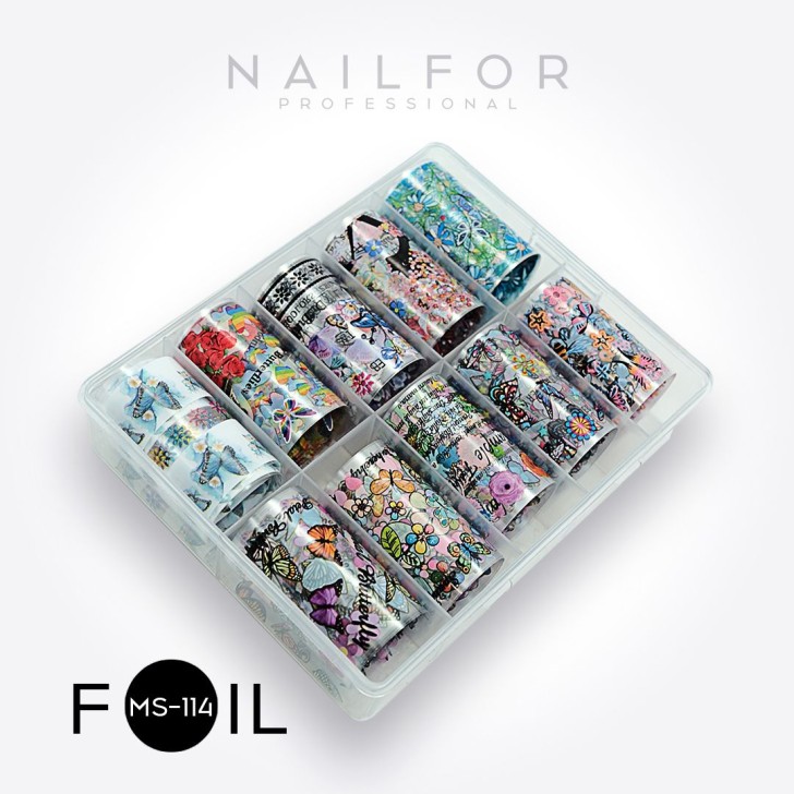 decorazione nail art ricostruzione unghie Transfer Foil MS114 Nailfor 8,99 €