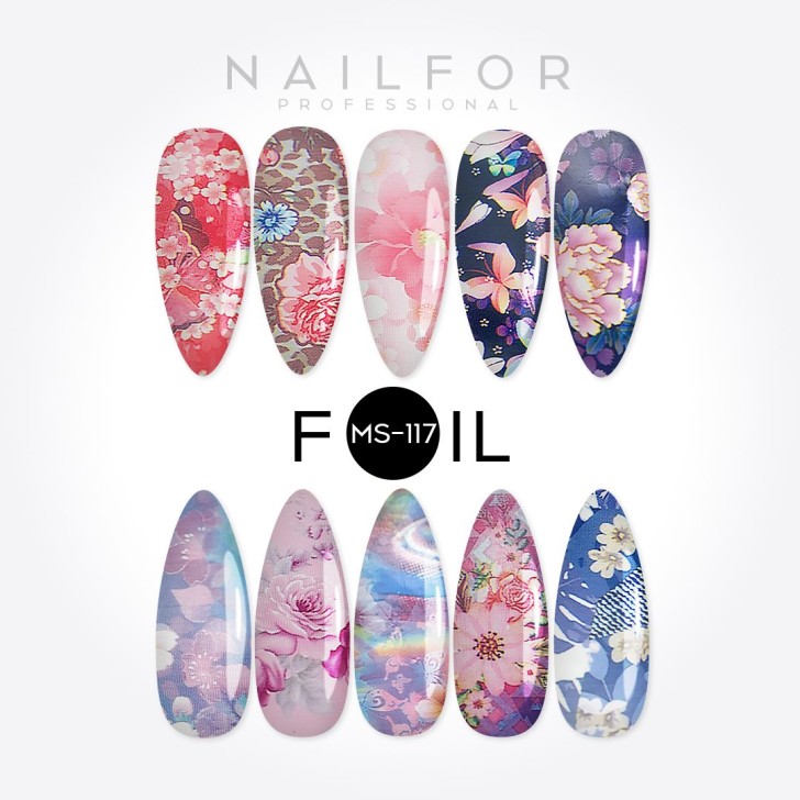 Decoración nail art , reconstrucción de uñas, Foil Transfer MS117 Nailfor 8,99 €