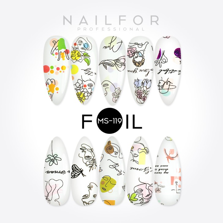 Décoration nail art reconstruction ongulaire Foil Transfer MS119 Nailfor 8,99 €