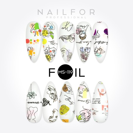 decorazione nail art ricostruzione unghie Transfer Foil MS119 Nailfor 7,99 €