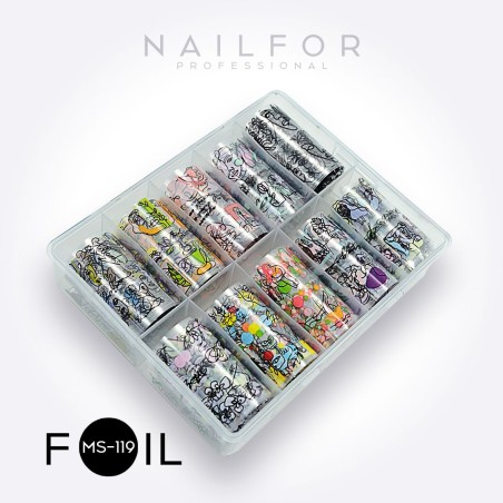 Décoration nail art reconstruction ongulaire Foil Transfer MS119 Nailfor 8,99 €
