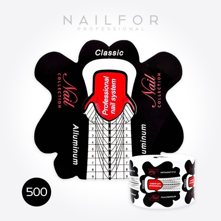 Accessoires pour ongles, nails nail art haute qualité PAPIERS ALUMINIUM Classic - 500 pièces Nailfor 12,99 € Nailfor