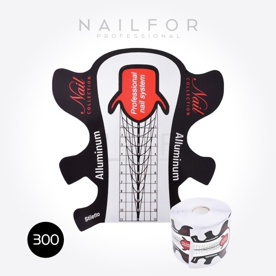 Accessoires pour nails , nail art haute qualité STILETTO PAPIER ALUMINIUM CT025 - 300 pièces Nailfor 9,99 € Nailfor