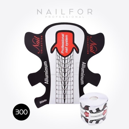 Accessoires pour nails , nail art haute qualité STILETTO PAPIER ALUMINIUM CT025 - 300 pièces Nailfor 9,99 € Nailfor