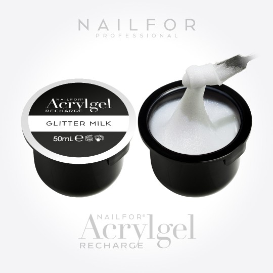 Reconstruction Gel 2x AcrylGel - Glitter Milk 50ML (2x50ml) Nailfor €29.99