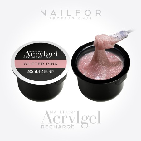 Reconstruction des ongles Gel 2x AcrylGel - Pink Glitter 50 ml (2x50 ml) Nailfor 29,99 €